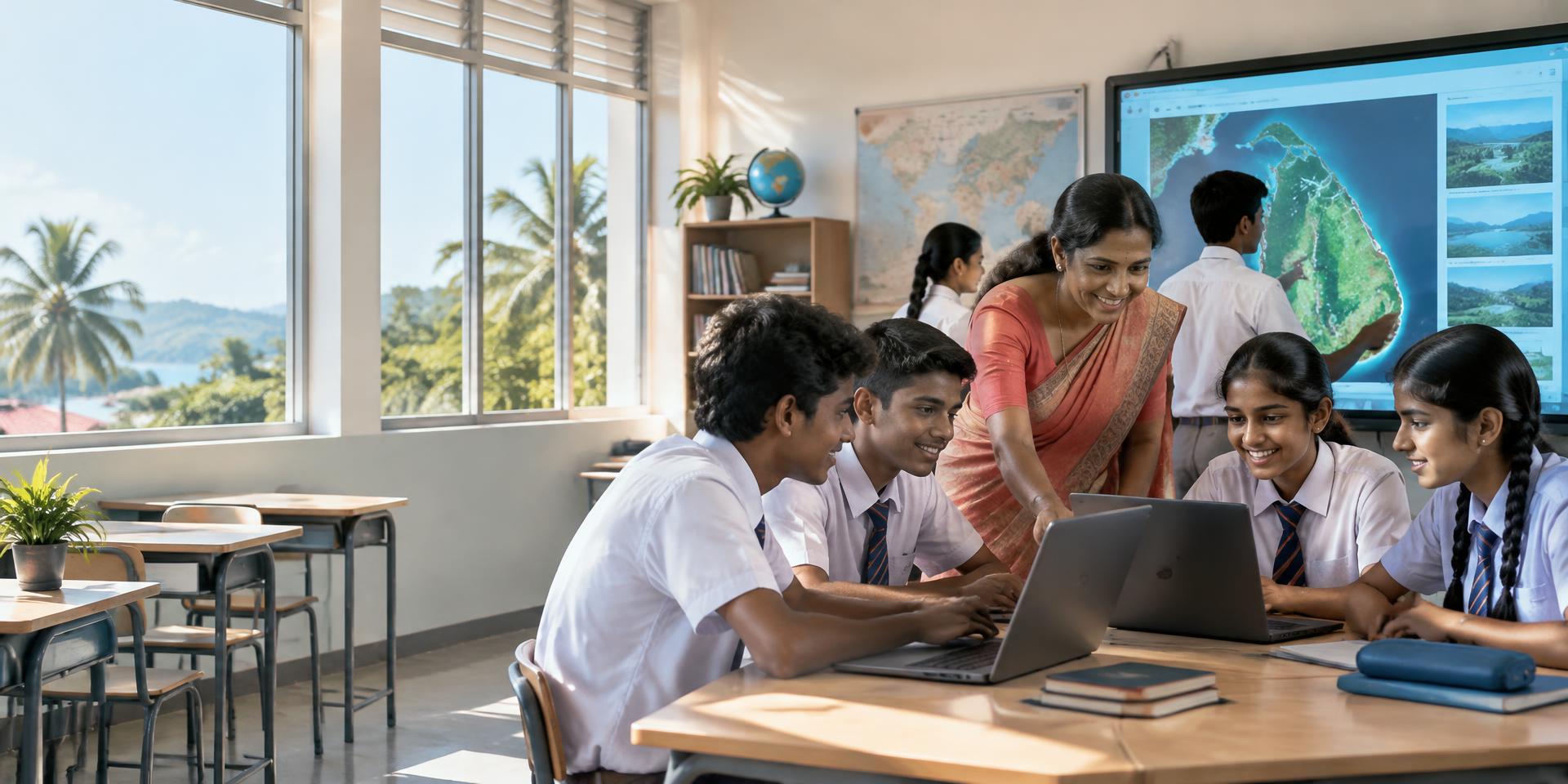 Sri Lankan students learning with digital tools